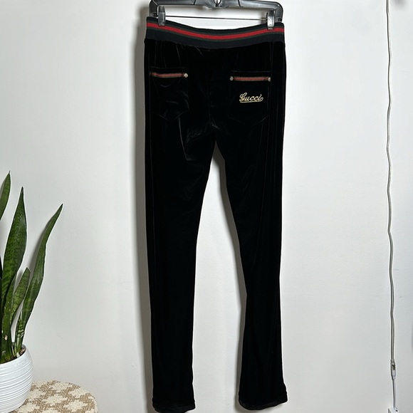 Gucci Vintage Y2K Velour Tracksuit Flare Jogger Pants - Picture 6 of 15
